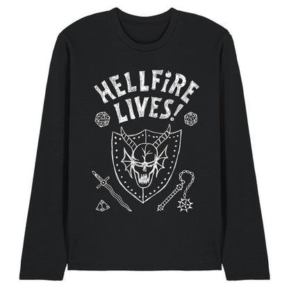 Front - Stranger Things Unisex Adult Hellfire Graduation Invert Long-Sleeved T-Shirt