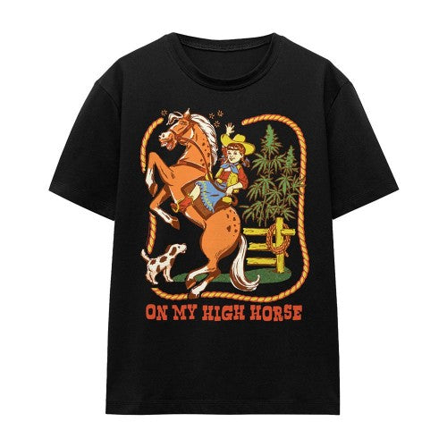 Front - Steven Rhodes Womens/Ladies On My High Horse T-Shirt