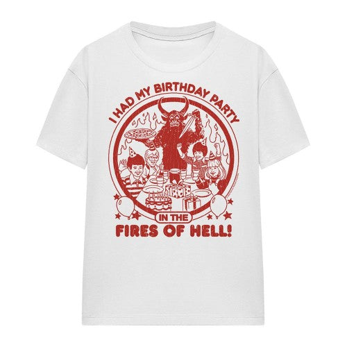 Front - Steven Rhodes Womens/Ladies Birthday In Hell T-Shirt
