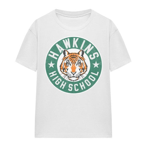 Front - Stranger Things Womens/Ladies Hawkins High Badge T-Shirt