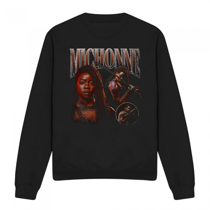 Front - The Walking Dead Unisex Adult The Ones Who Lived Michonne Homage Sweatshirt
