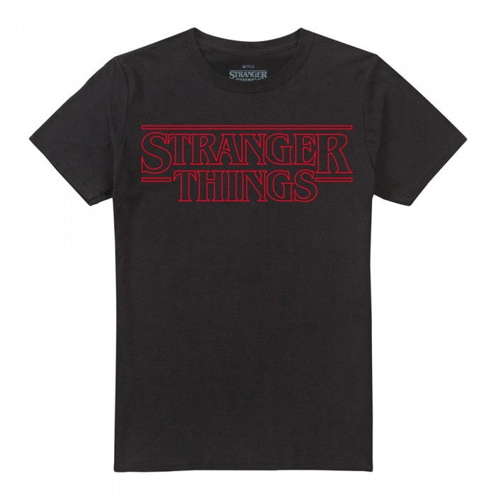 Front - Stranger Things Unisex Adult Outline Logo T-Shirt