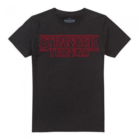 Front - Stranger Things Unisex Adult Outline Logo T-Shirt