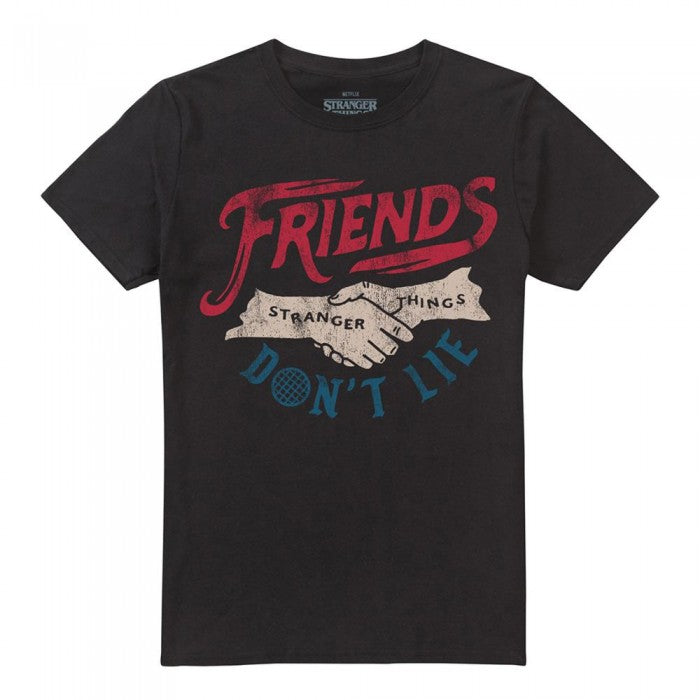 Front - Stranger Things Unisex Adult Friends Don´t Lie T-Shirt