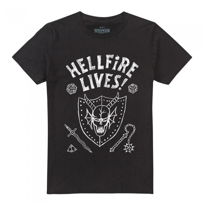 Front - Stranger Things Unisex Adult Hellfire Graduation Invert T-Shirt