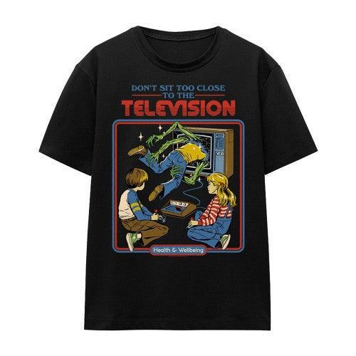 Front - Steven Rhodes Womens/Ladies Don´t Sit Too Close To The Television T-Shirt