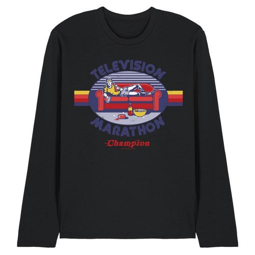 Front - Steven Rhodes Unisex Adult Television Marathon Champion Long-Sleeved T-Shirt
