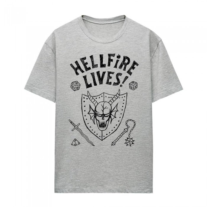 Front - Stranger Things Womens/Ladies Hellfire Graduation Heather T-Shirt