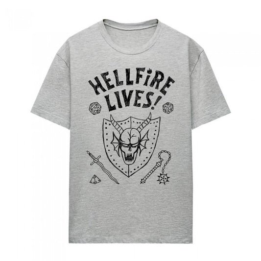 Front - Stranger Things Womens/Ladies Hellfire Graduation Heather T-Shirt