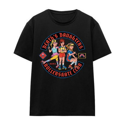 Front - Steven Rhodes Womens/Ladies Death´s Daughters Rollerskate Club T-Shirt
