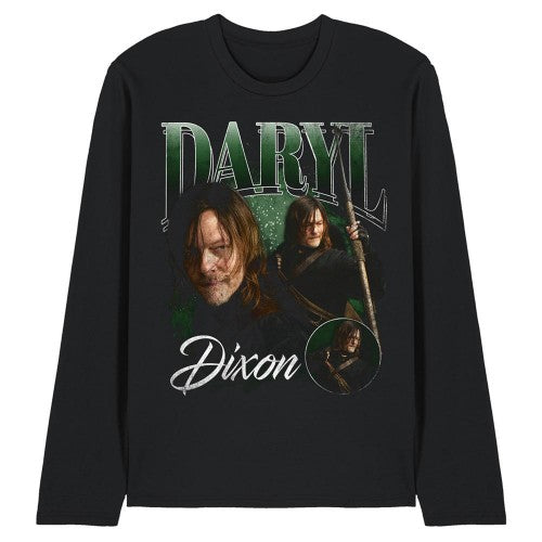Front - The Walking Dead Unisex Adult Daryl Dixon Homage Long-Sleeved T-Shirt