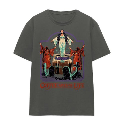 Front - Steven Rhodes Womens/Ladies Coffee Gives Me Life T-Shirt
