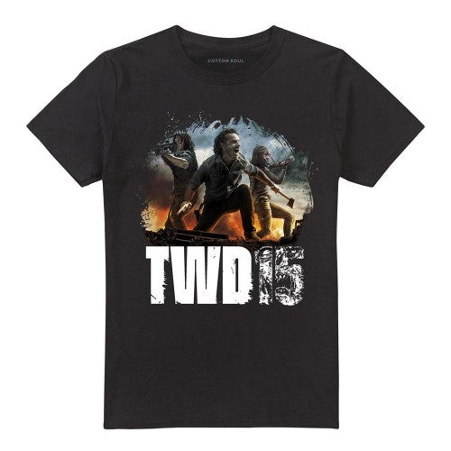 Front - The Walking Dead Unisex Adult Group Pose T-Shirt