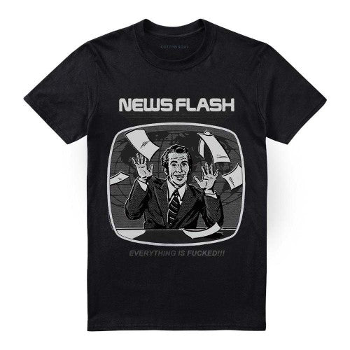 Front - Steven Rhodes Unisex Adult Newsflash T-Shirt