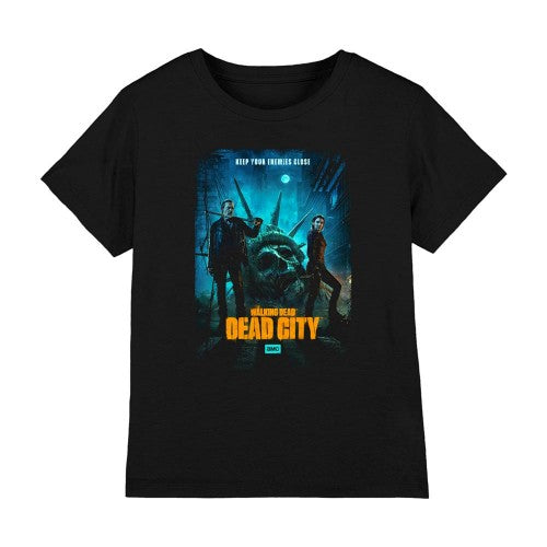 Front - The Walking Dead Childrens/Kids Dead City Poster Art T-Shirt