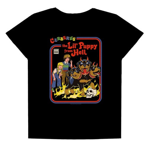 Front - Steven Rhodes Womens/Ladies Cerberus Puppy T-Shirt