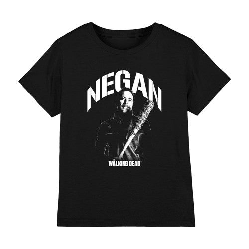 Front - The Walking Dead Childrens/Kids Negan Mono T-Shirt