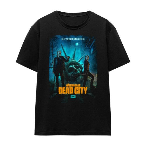 Front - The Walking Dead Womens/Ladies Dead City Poster Art T-Shirt