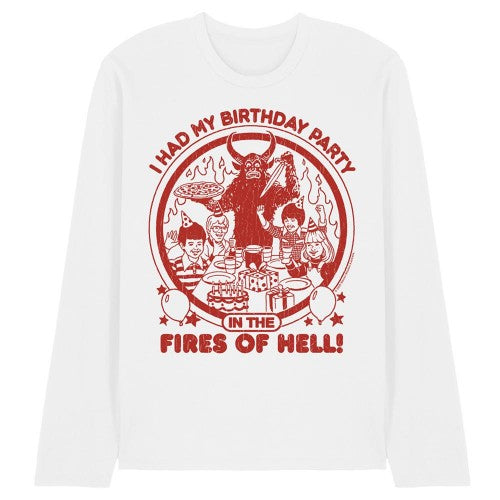 Front - Steven Rhodes Unisex Adult Birthday In Hell Long-Sleeved T-Shirt