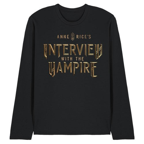 Front - Interview With The Vampire Unisex Adult Gold Logo Long-Sleeved T-Shirt