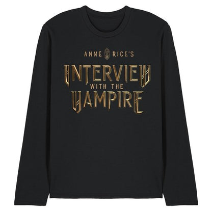 Front - Interview With The Vampire Unisex Adult Gold Logo Long-Sleeved T-Shirt
