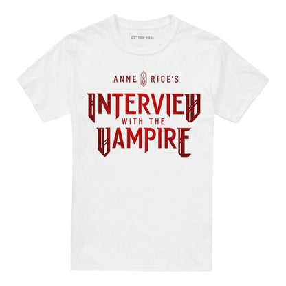 Front - Interview With The Vampire Unisex Adult Red Logo T-Shirt