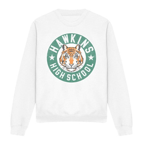 Front - Stranger Things Unisex Adult Hawkins High Badge Sweatshirt