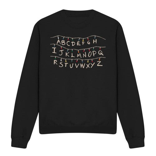 Front - Stranger Things Unisex Adult Lights Sweatshirt