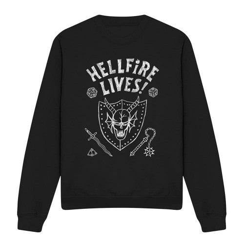 Front - Stranger Things Unisex Adult Hellfire Graduation Invert Sweatshirt