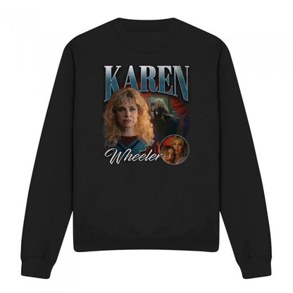 Front - Stranger Things 5 Unisex Adult Karen Wheeler Homage Sweatshirt