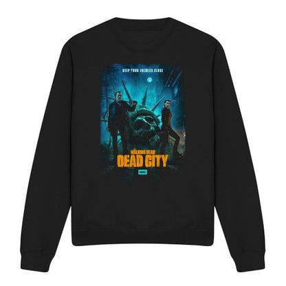 Front - The Walking Dead Unisex Adult Dead City Negan & Maggie Poster Art Sweatshirt