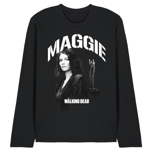 Front - The Walking Dead Unisex Adult Maggie Greene Mono Long-Sleeved T-Shirt