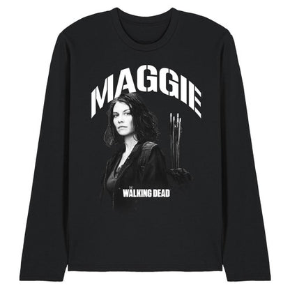Front - The Walking Dead Unisex Adult Maggie Greene Mono Long-Sleeved T-Shirt