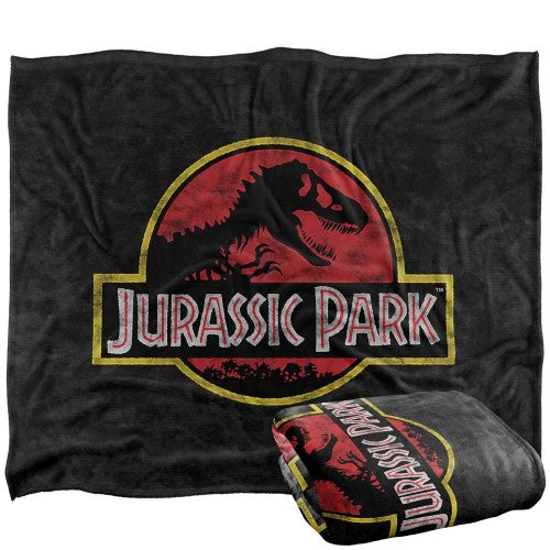 Front - Jurassic Park Silky Classic Logo Supersoft Throw