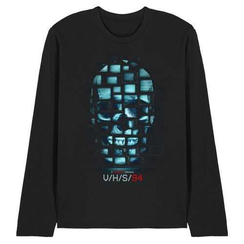 Front - V/H/S/94 Unisex Adult Skull Key Art Long-Sleeved T-Shirt
