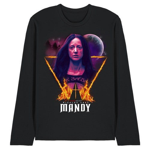Front - Mandy Unisex Adult Burning Triangle Long-Sleeved T-Shirt