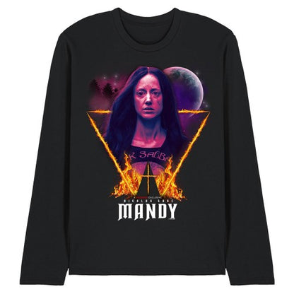 Front - Mandy Unisex Adult Burning Triangle Long-Sleeved T-Shirt