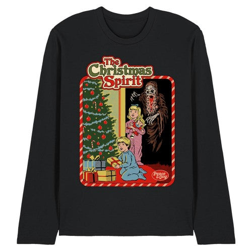 Front - Steven Rhodes Unisex Adult Christmas Spirit Long-Sleeved T-Shirt