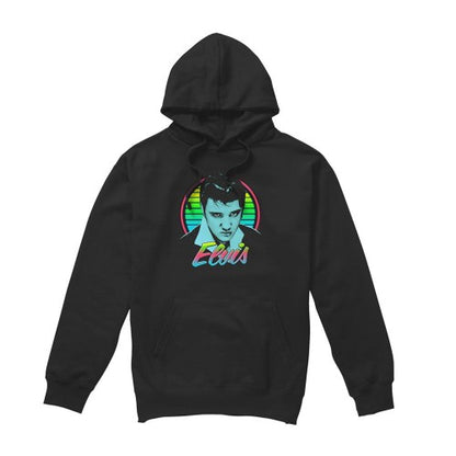 Front - Elvis Presley Unisex Adult Neon King Hoodie