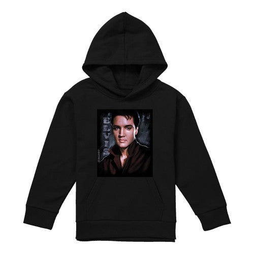 Front - Elvis Presley Childrens/Kids Tough Pull Over Hoodie