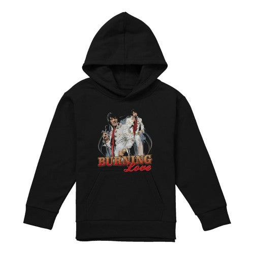 Front - Elvis Presley Childrens/Kids Burning Love Pull Over Hoodie