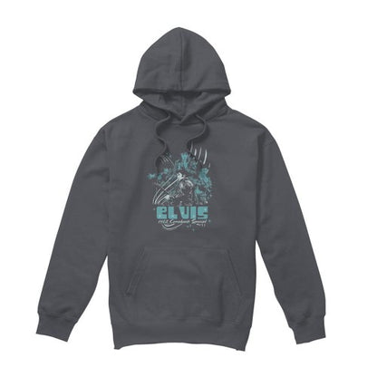 Front - Elvis Presley Unisex Adult 68 Leather Hoodie