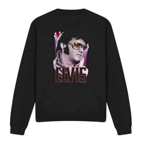 Front - Elvis Presley Unisex Adult 70S Star Sweatshirt
