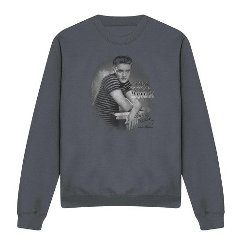 Front - Elvis Unisex Adult Trouble Sweatshirt