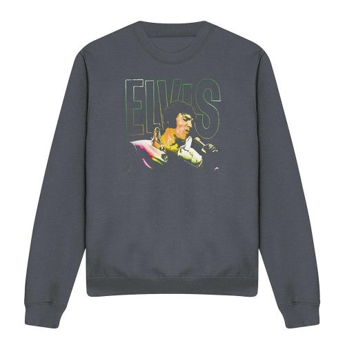 Front - Elvis Unisex Adult Multicoloured Sweatshirt