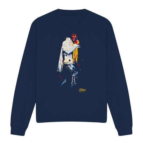 Front - Elvis Unisex Adult Yellow Scarf Sweatshirt
