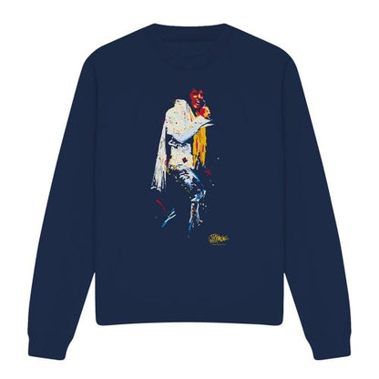 Front - Elvis Unisex Adult Yellow Scarf Sweatshirt