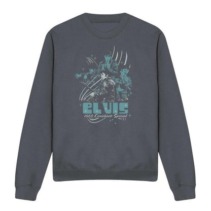 Front - Elvis Presley Unisex Adult 68 Leather Sweatshirt