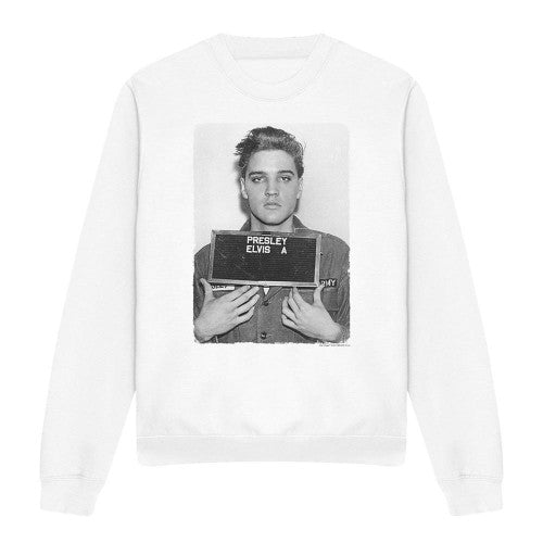 Front - Elvis Presley Unisex Adult Army Mug Shot Sweatshirt