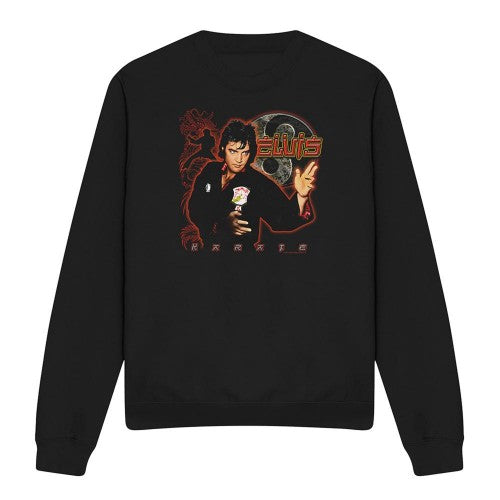 Front - Elvis Presley Unisex Adult Karate Sweatshirt